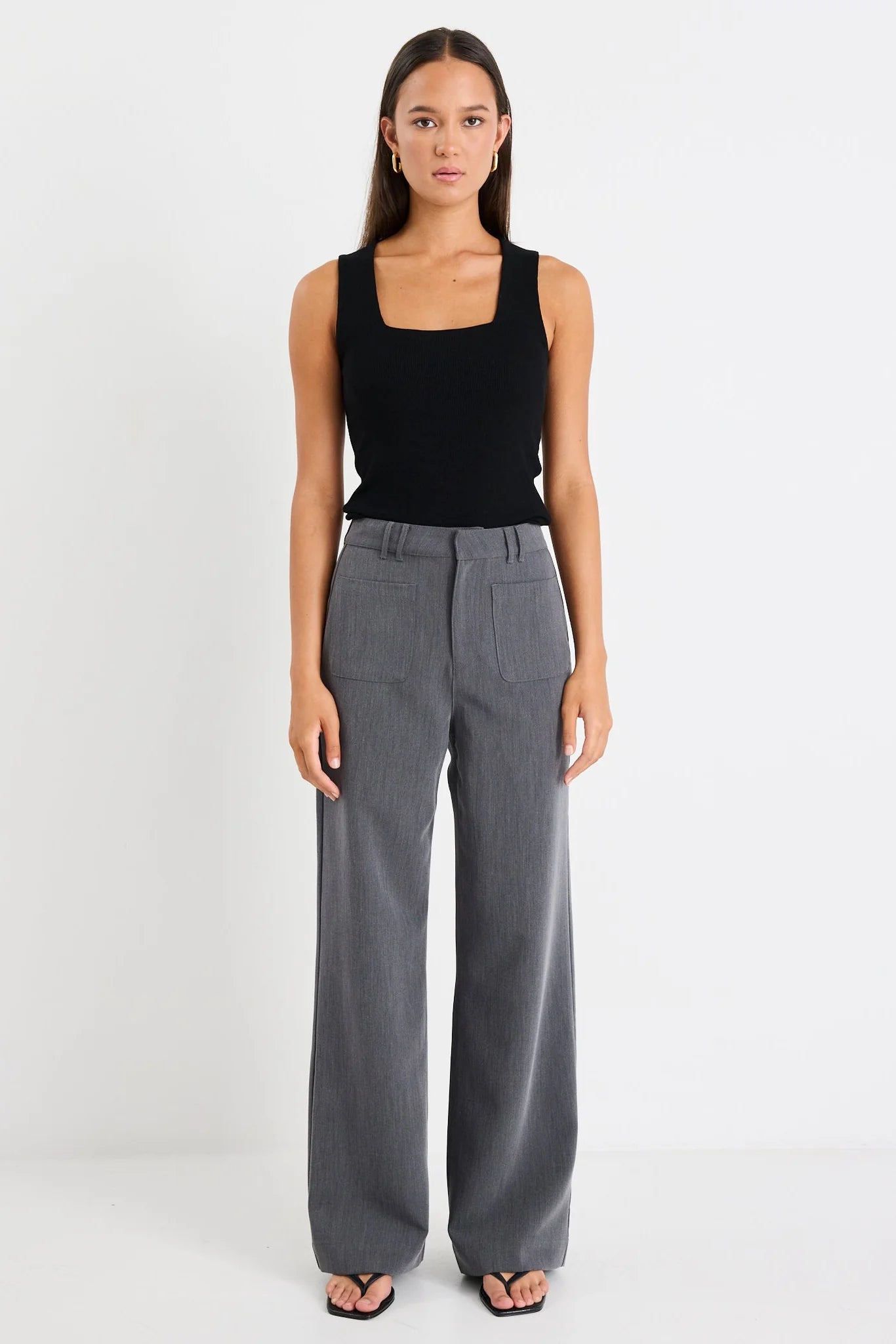 Zoey Charcoal Tailored Pants