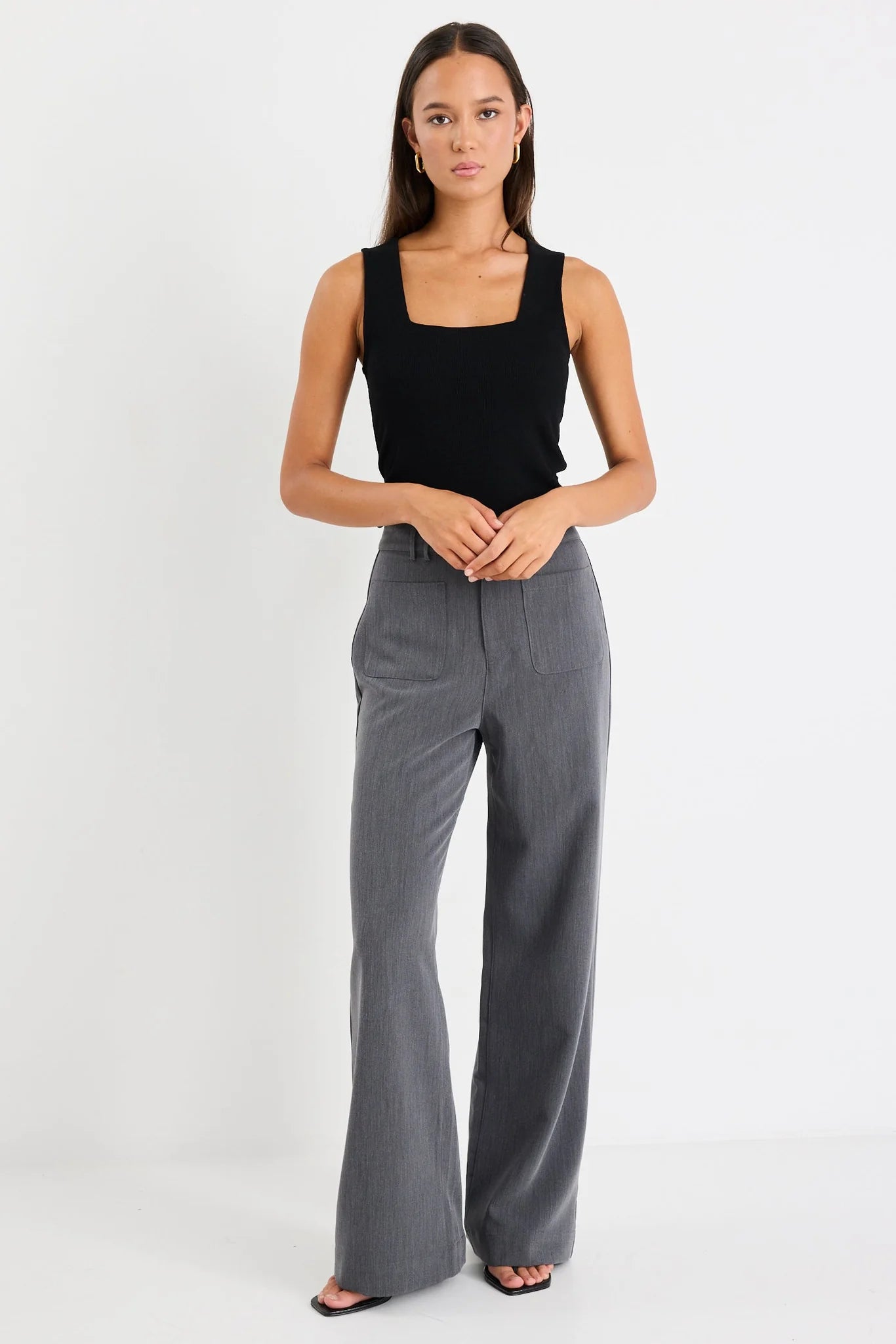 Zoey Charcoal Tailored Pants