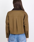 Newcomer mocha barn cord collar jacket