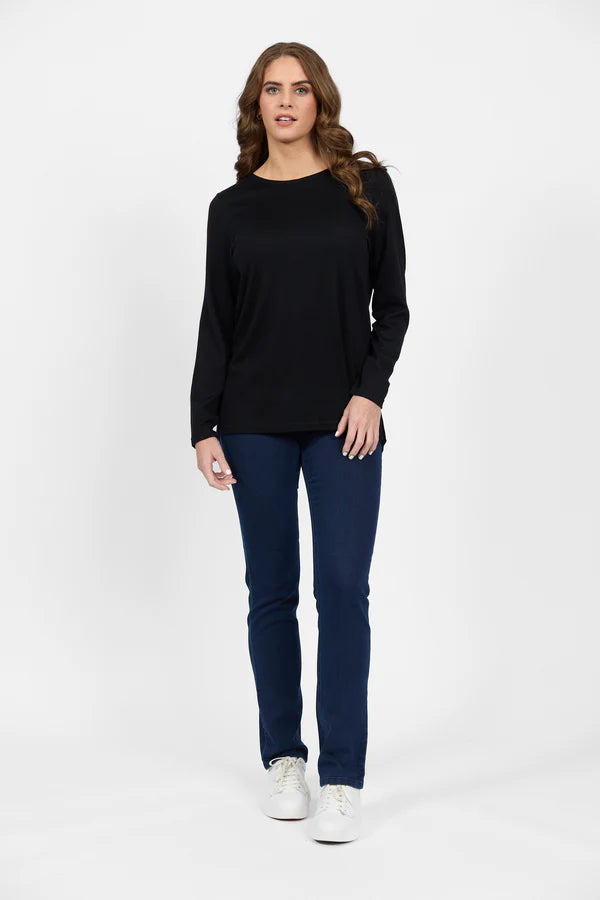 Merino Long Sleeve Top black