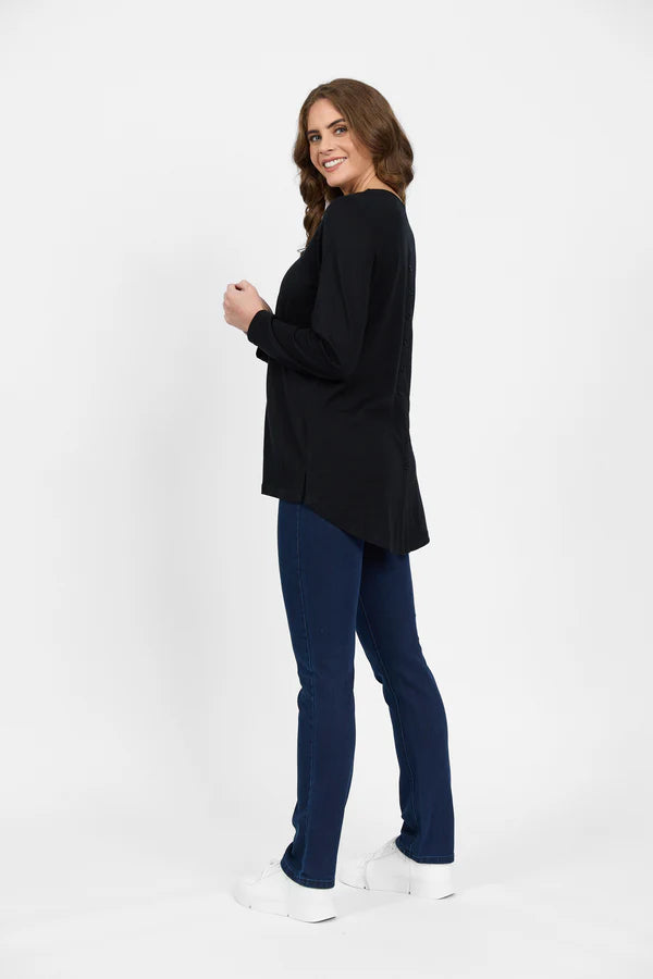 Merino Long Sleeve Top black