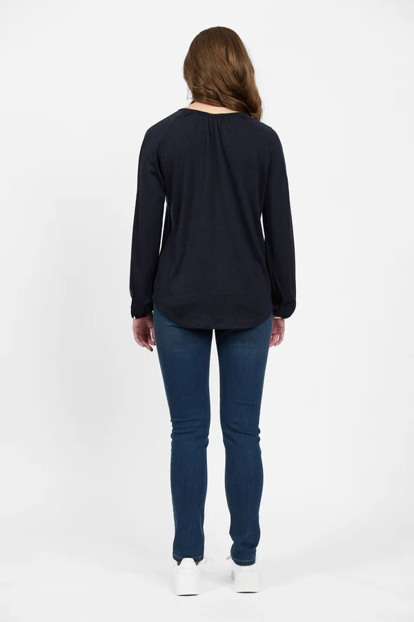 Merino Round Neck Top Midnight