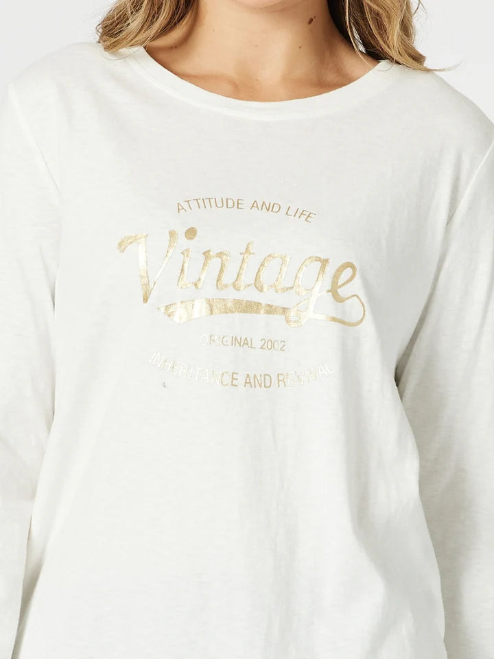 Vintage Tee White Gold