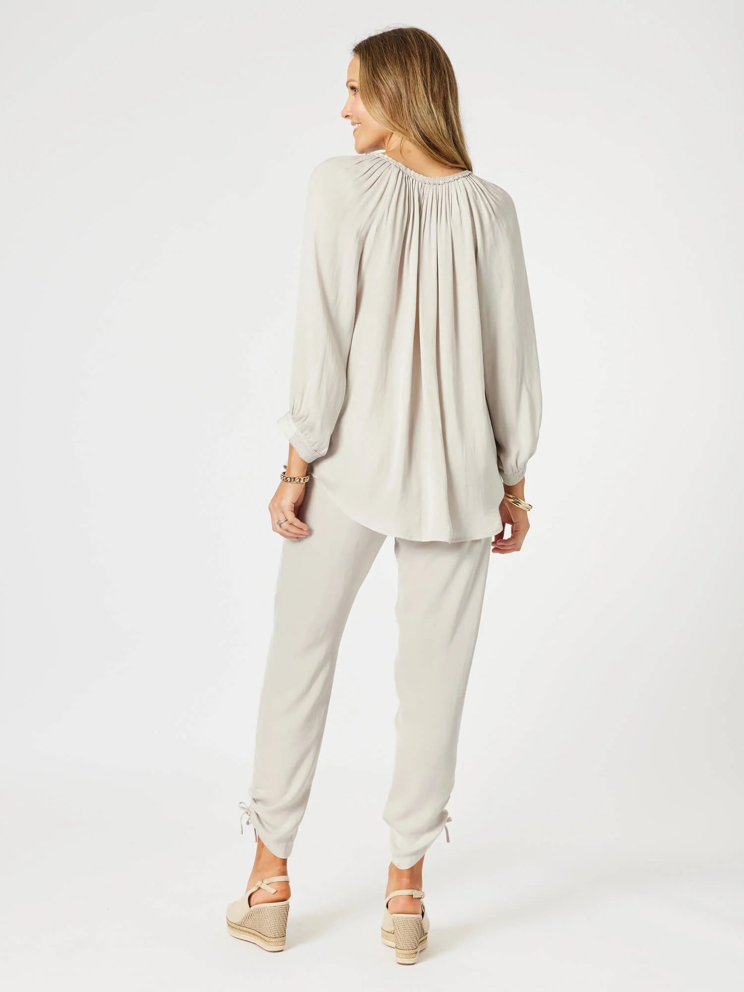 Lux Plait Top Champagne