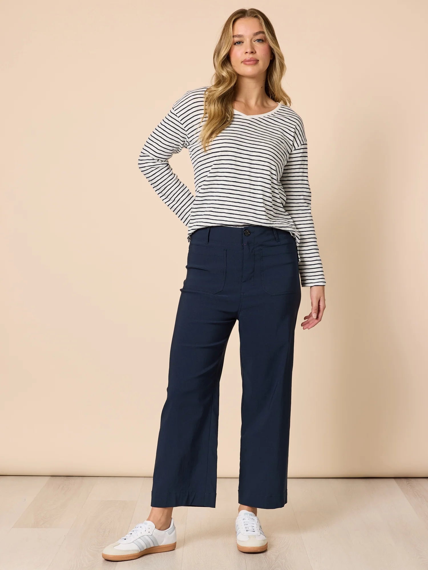 City Stripe Tee Navy/Ivory