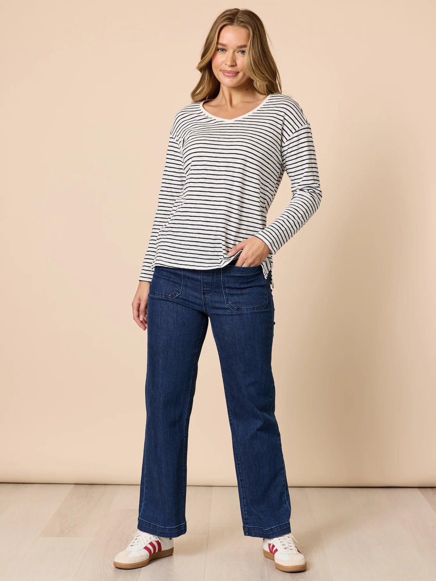 City Stripe Tee Navy/Ivory