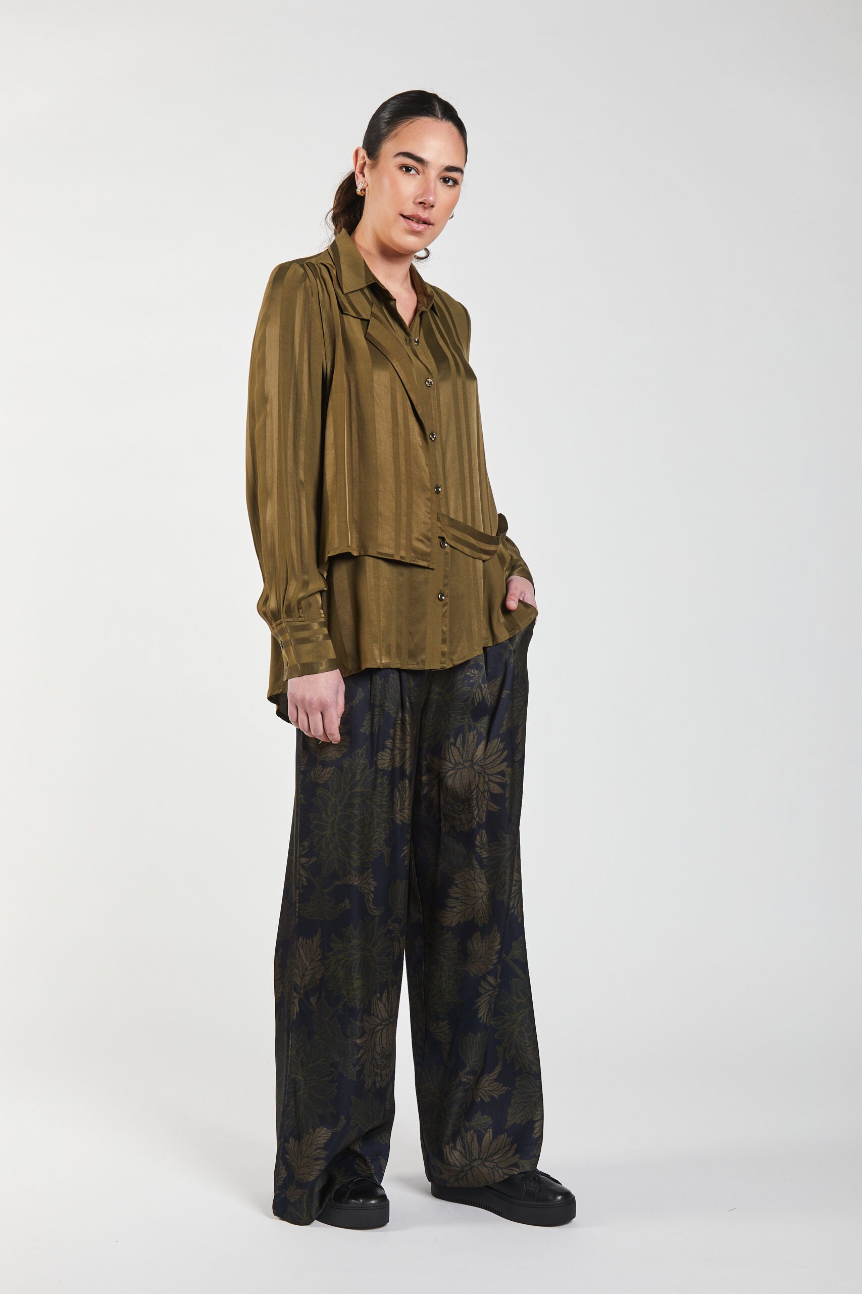 Causeway Overlay Shirt Olive