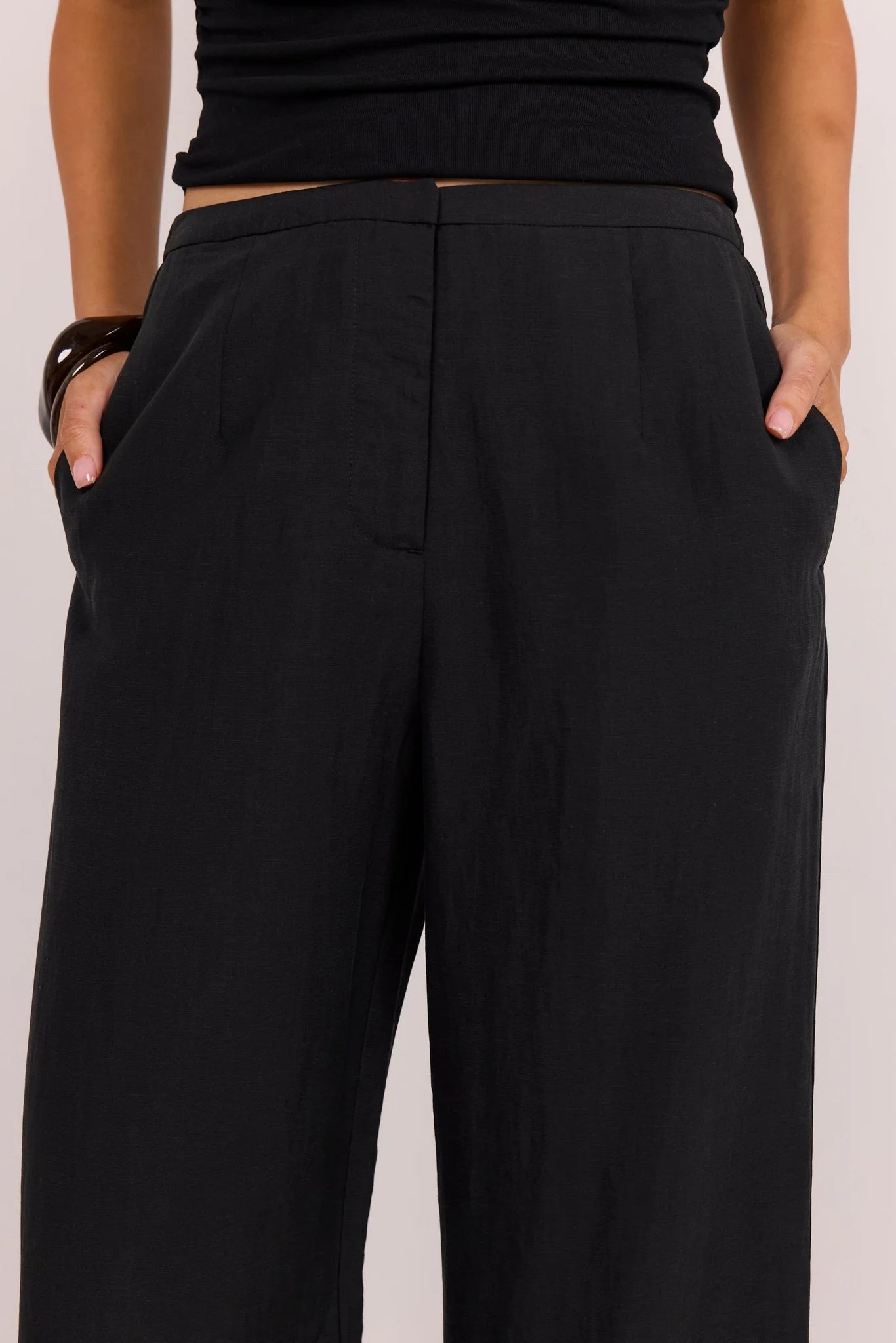 Charmed Soft Black Wide Leg Pants