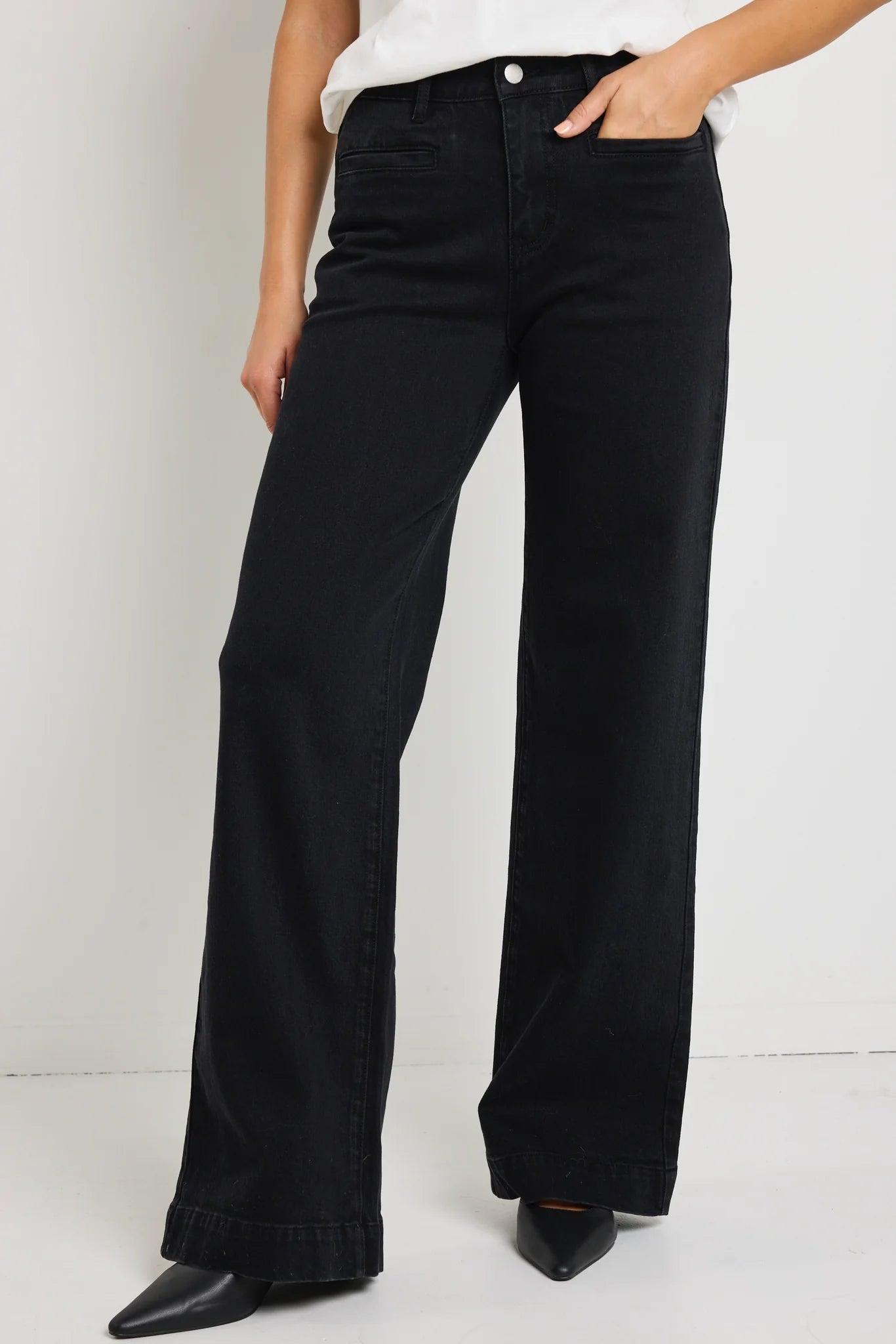 Concert Black Wide Leg Pant