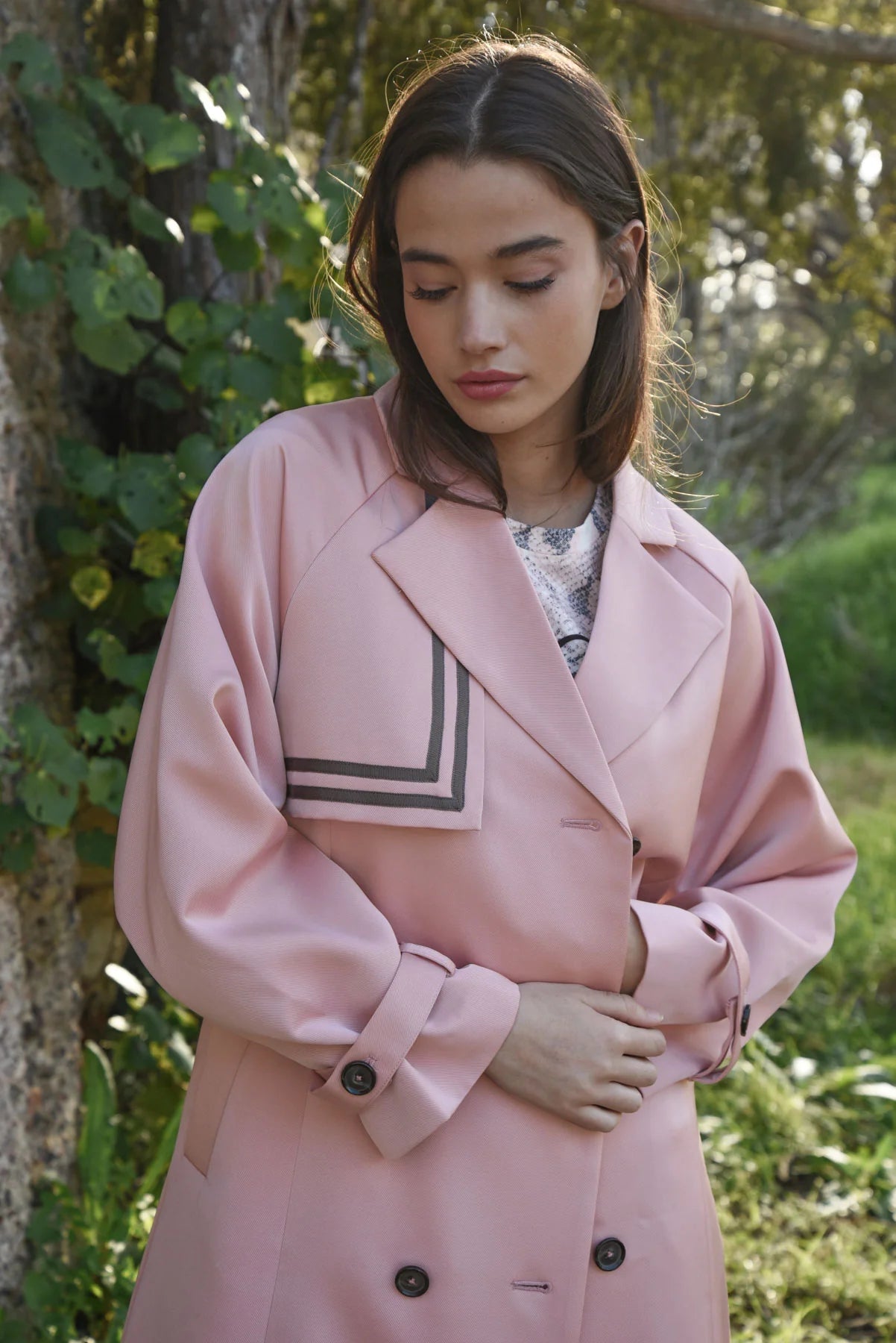 Trench Connection Coat Pink