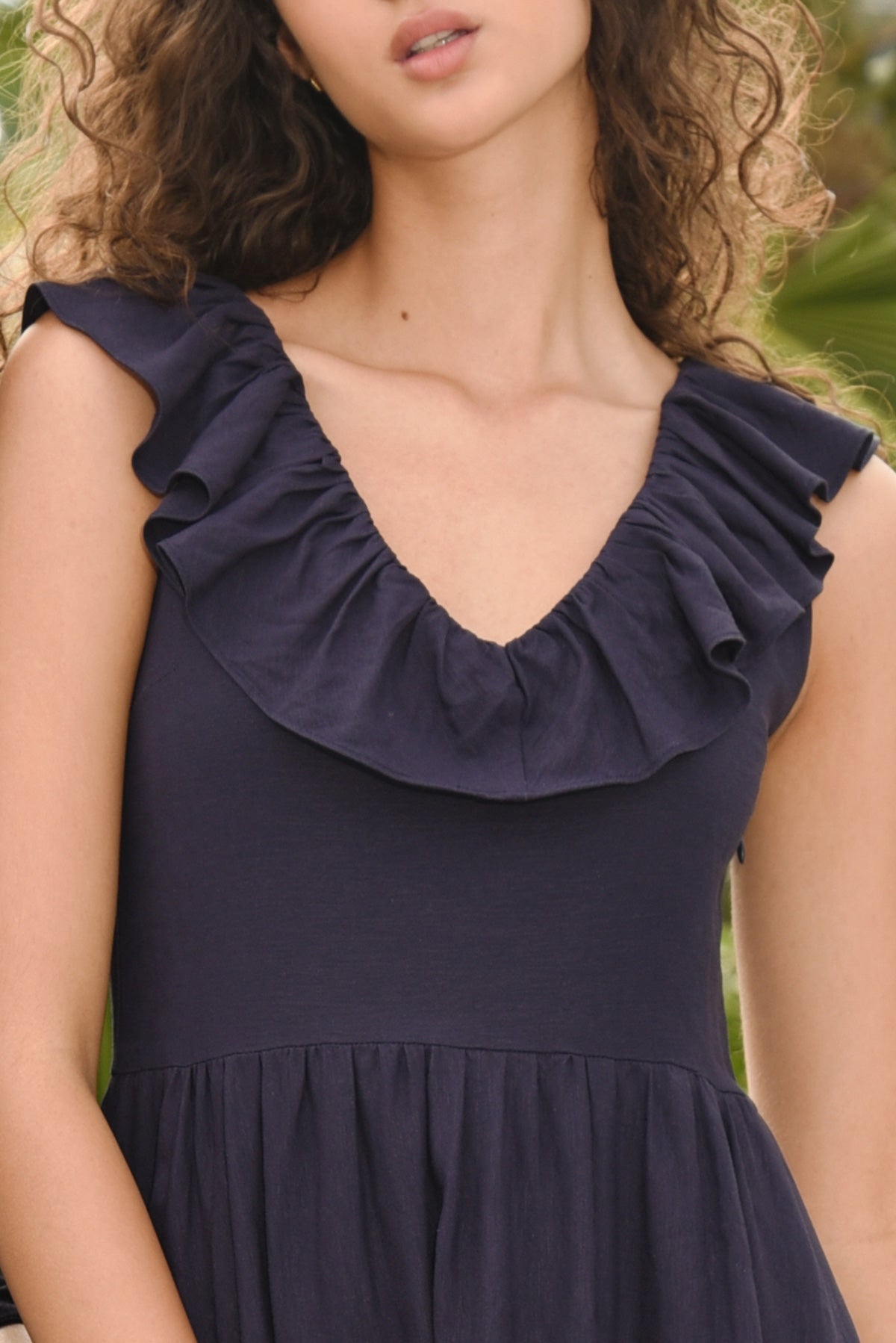 Frill Seeker Dress Navy