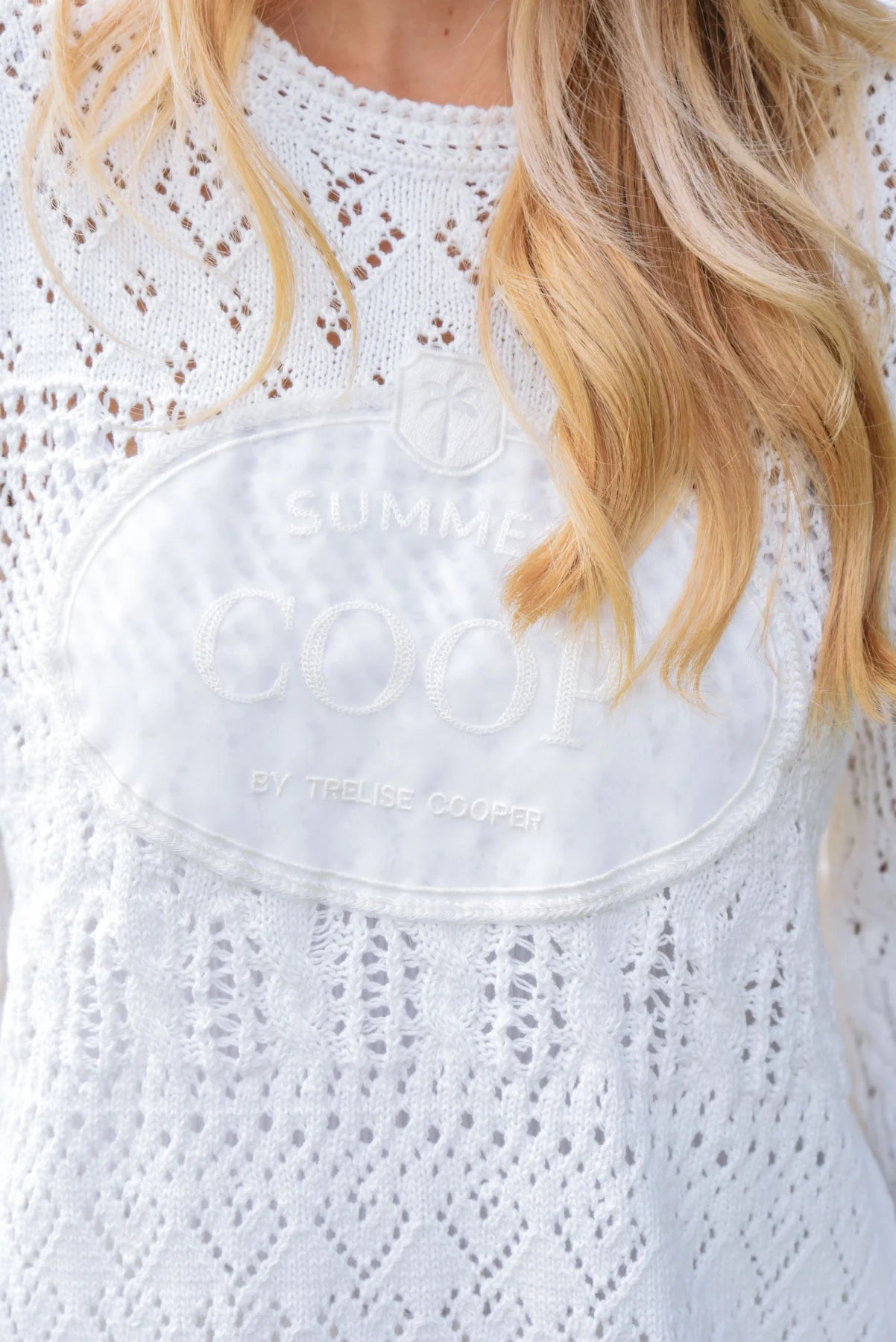Boho Breeze Sweater White