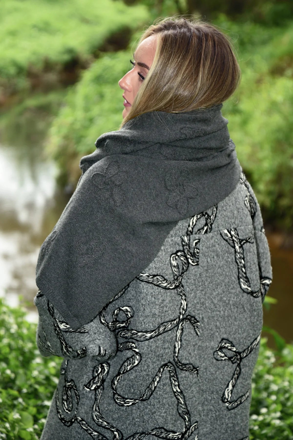 Wrap Around Scarf Grey