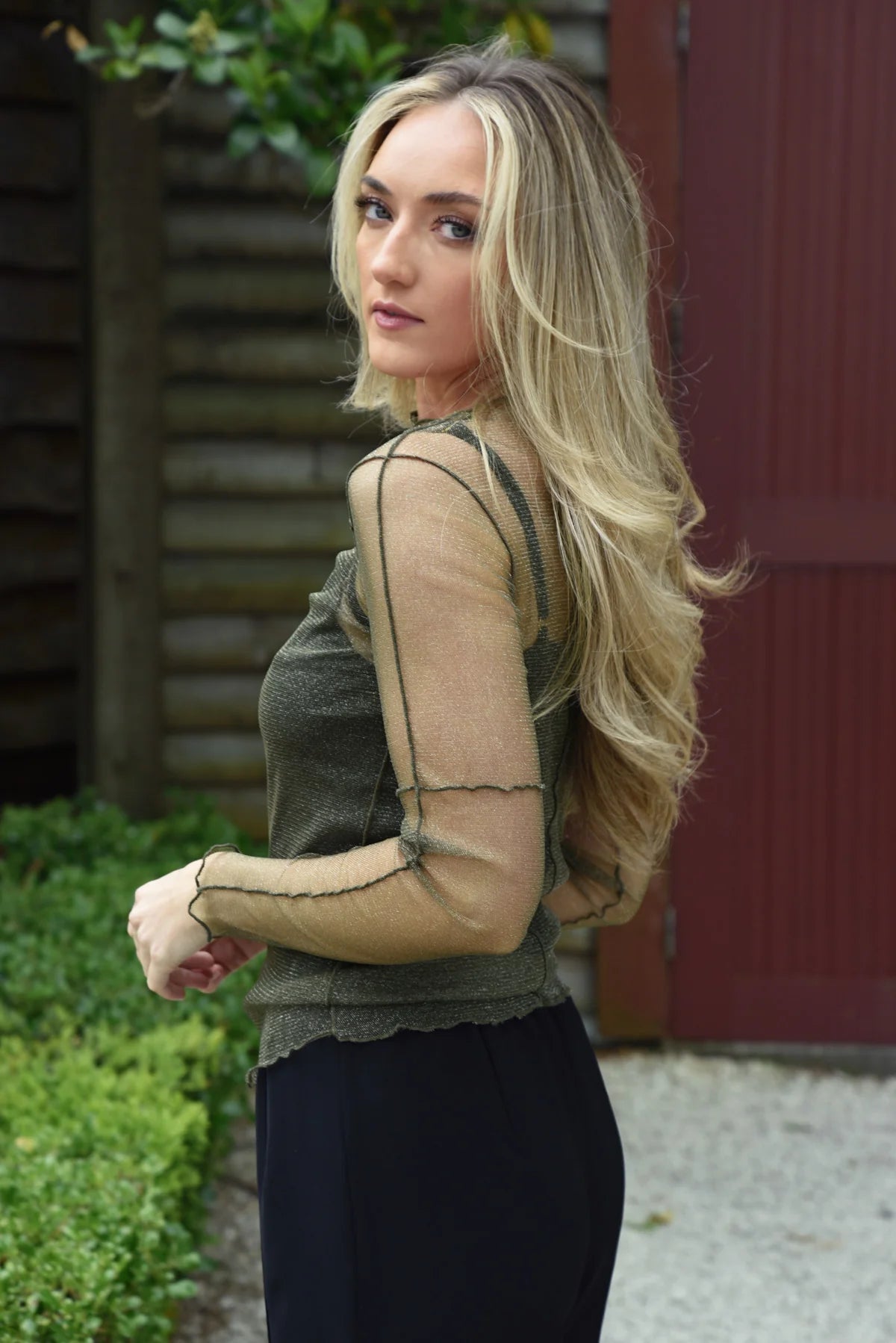 Spark in the dark Top Khaki