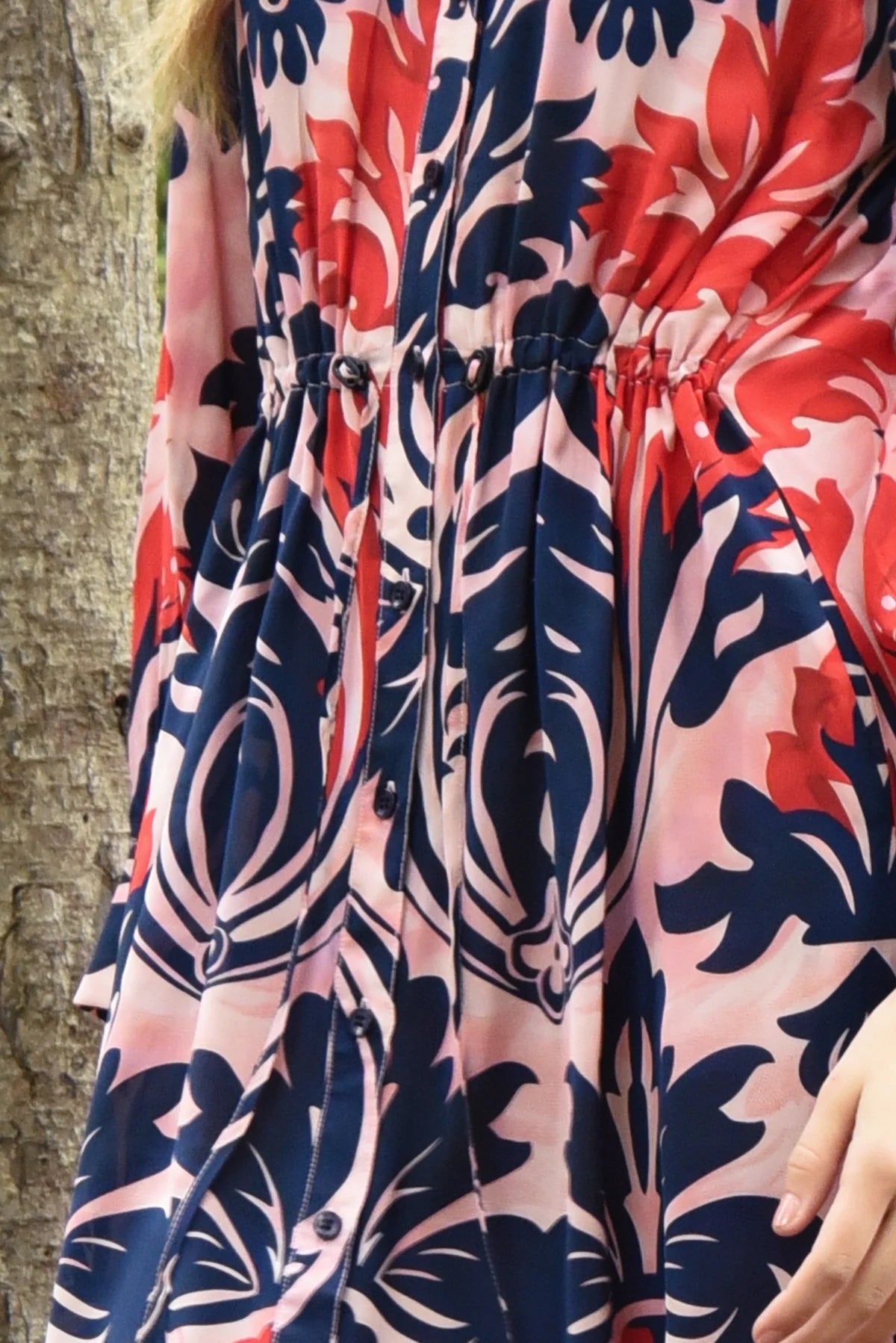 Draw Me Near Dress Pink & Navy