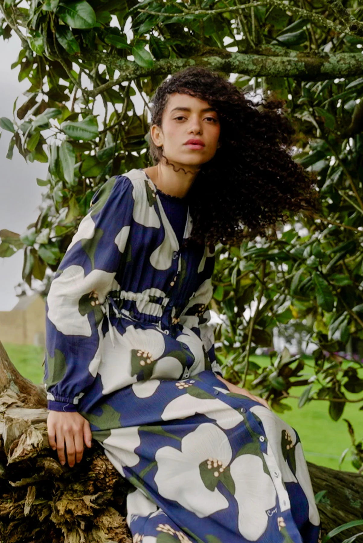 Ruche With It Dress Navy