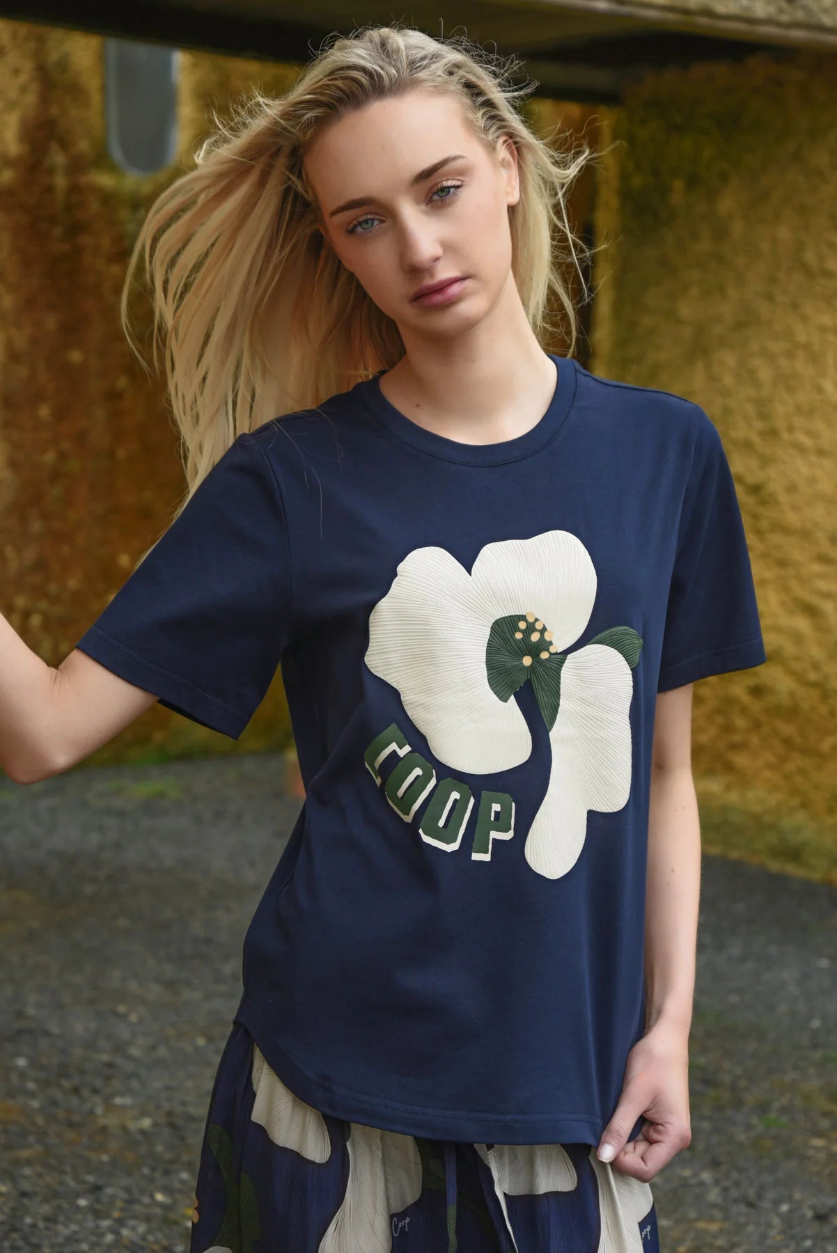 Petal Pop T-Shirt Navy
