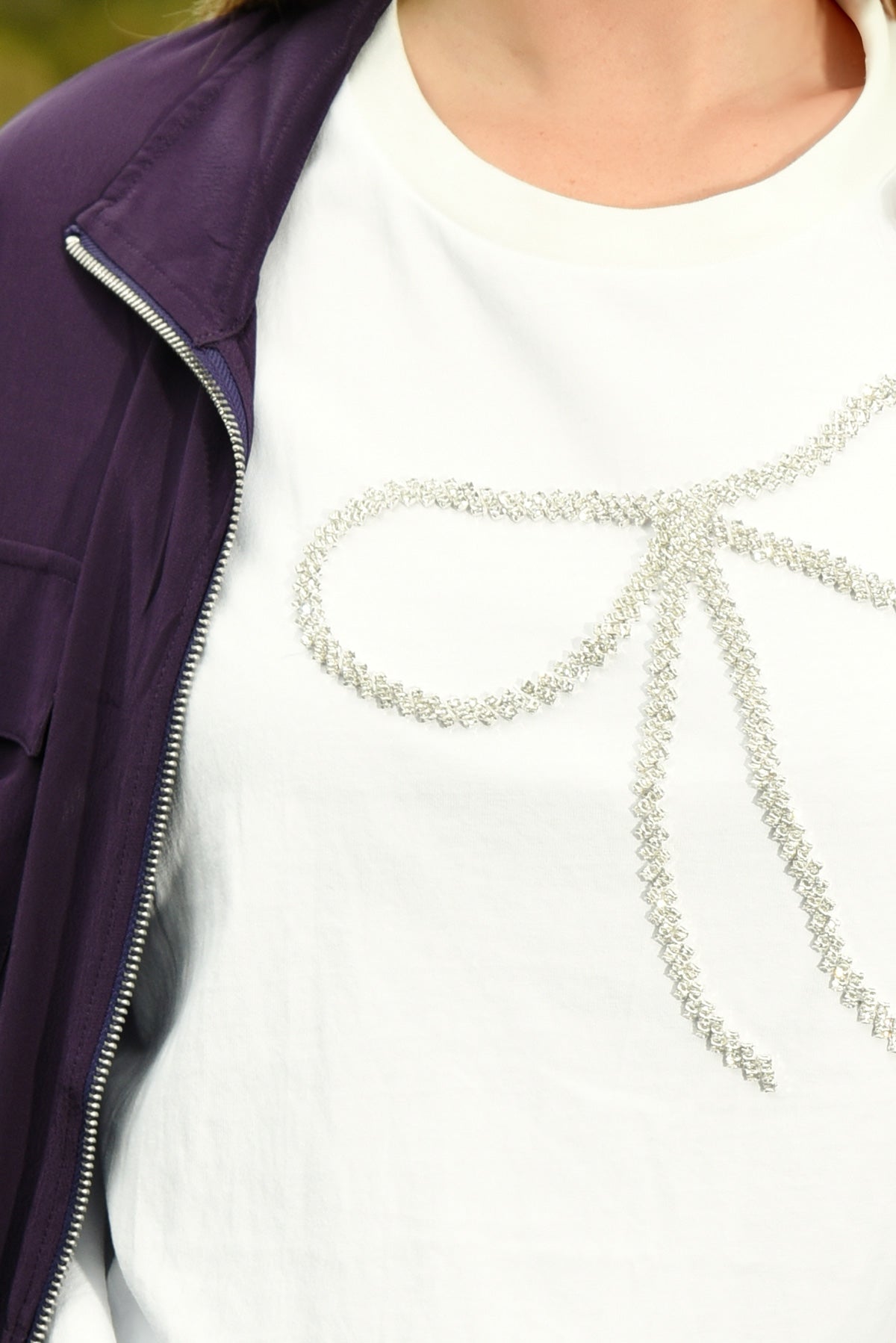 Bow'tiful Day Top White