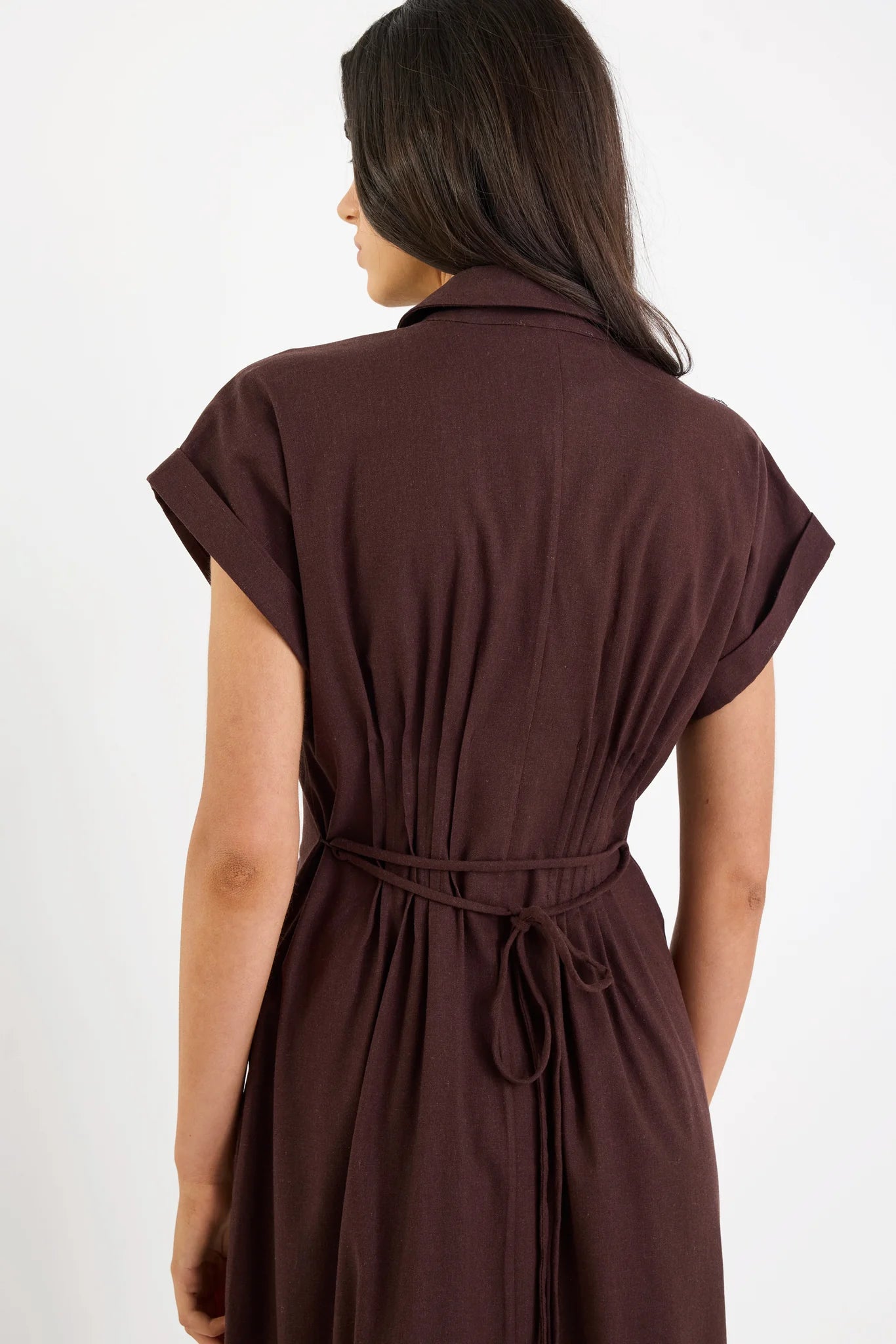 Carriage Chocolate Midi Shirt Dress