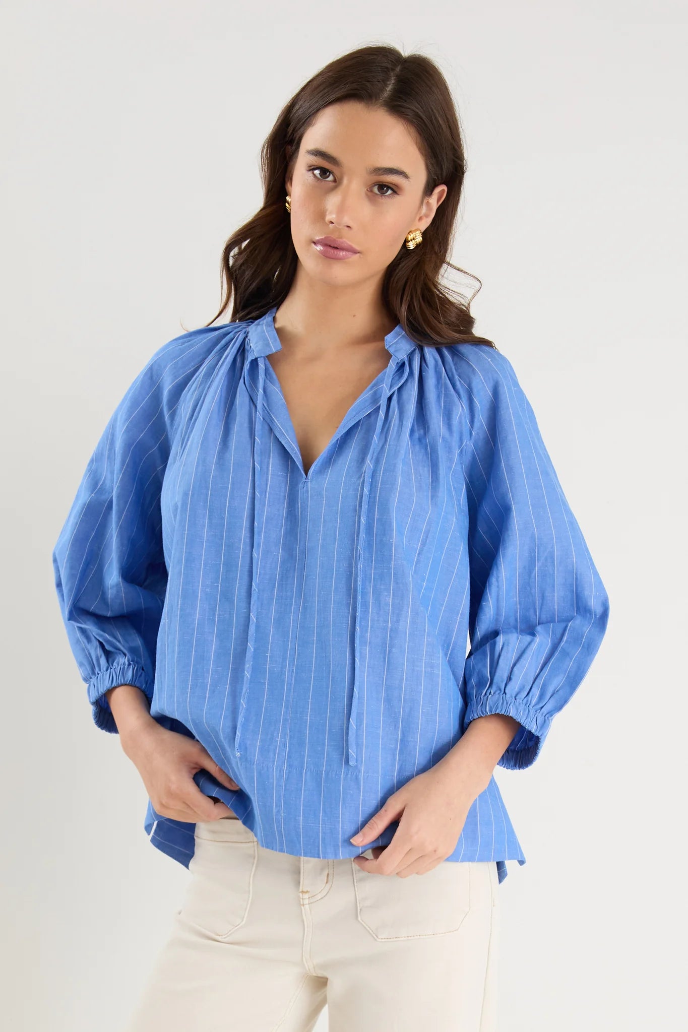Compliment French blue stripe top