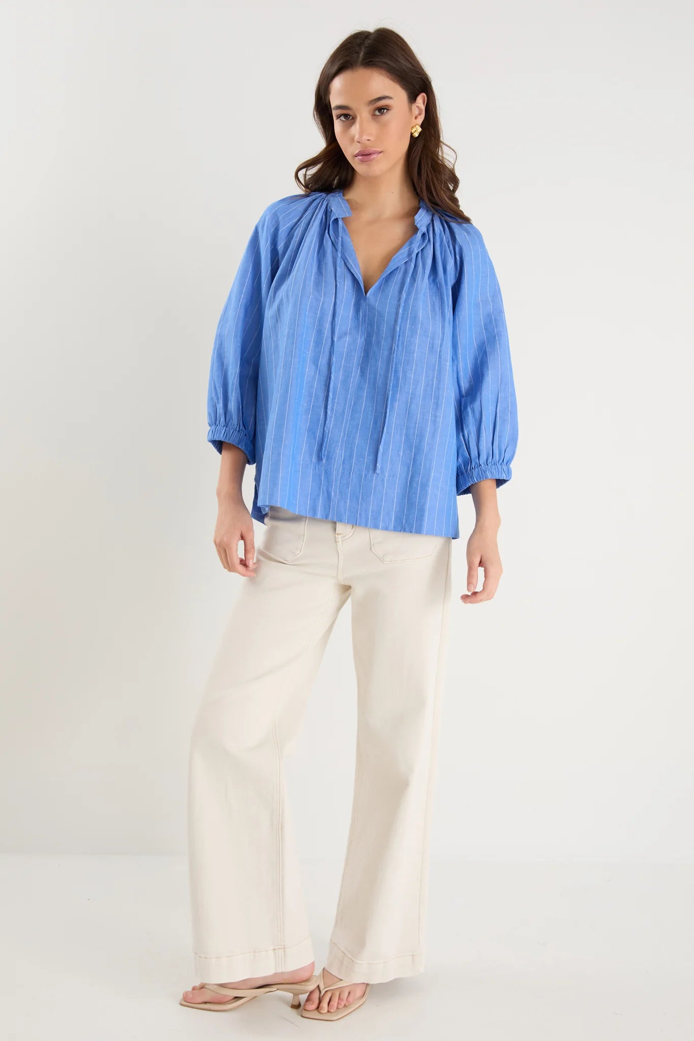Compliment French blue stripe top