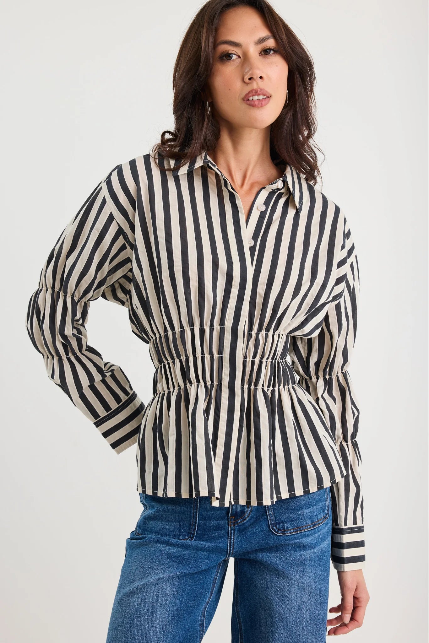 Composite Black Bone Stripe Shirt