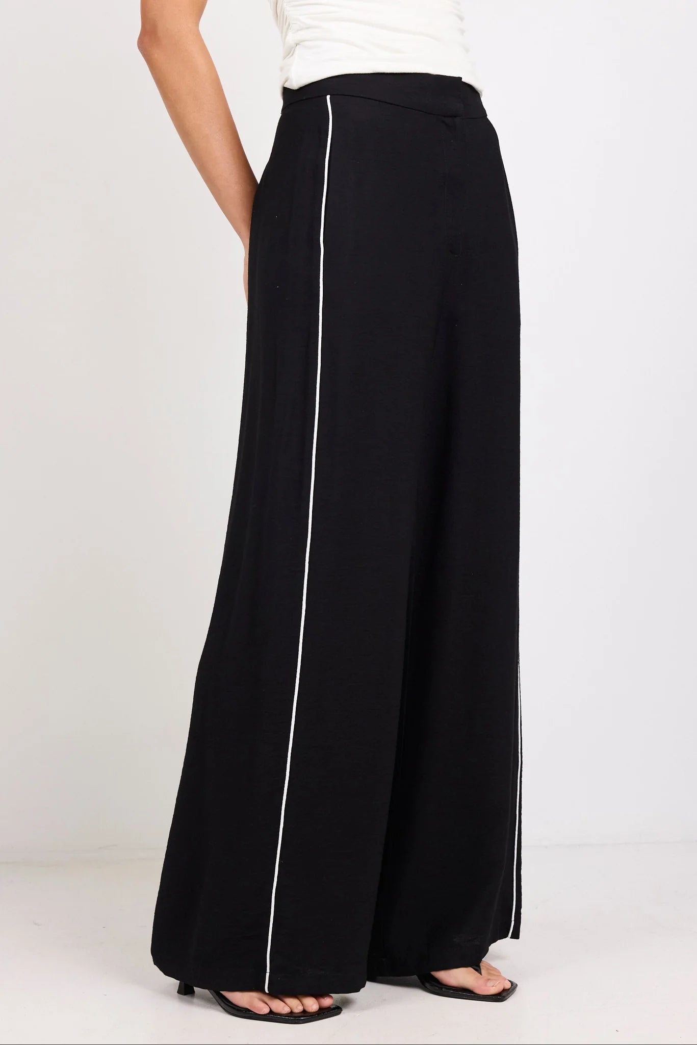 Exception Black Piped Side Pants