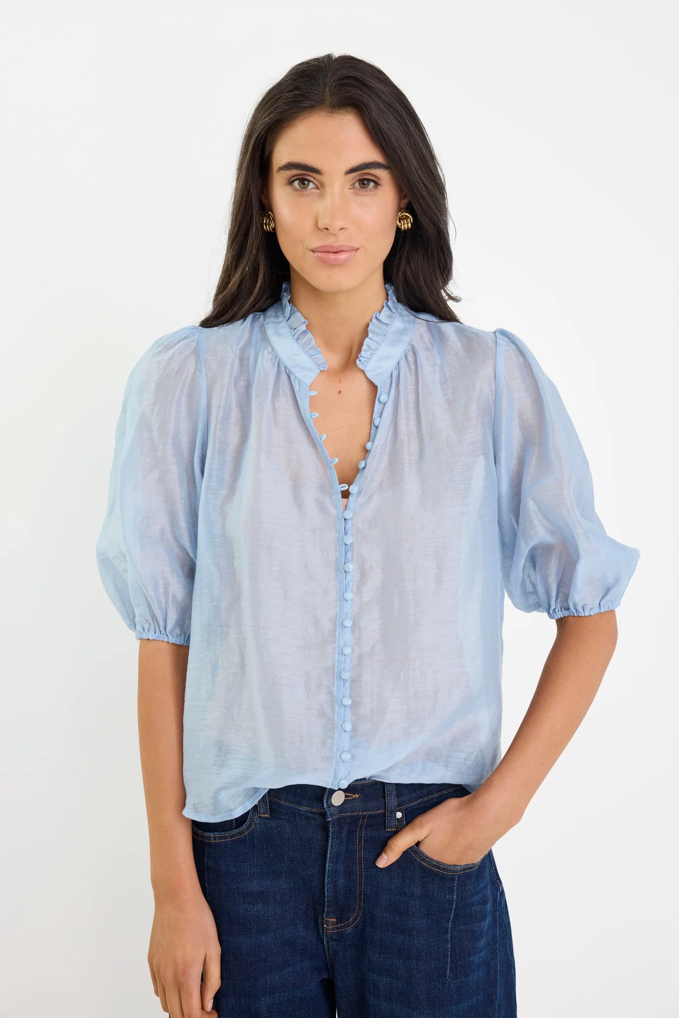 Continuance Pale Blue SS Top