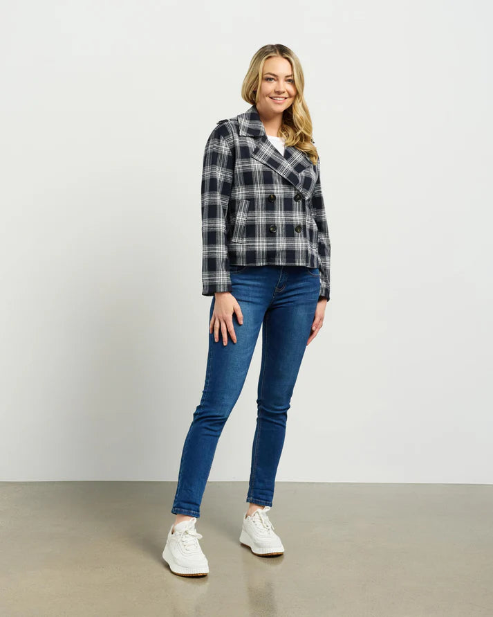 Dylan Jacket Ink Plaid