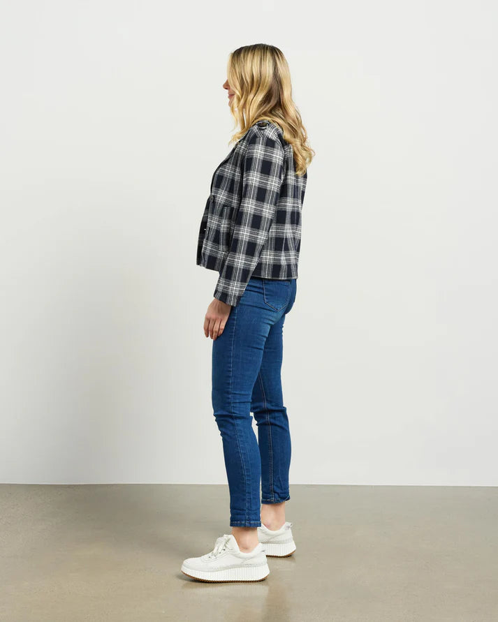 Dylan Jacket Ink Plaid
