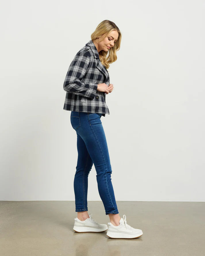 Dylan Jacket Ink Plaid