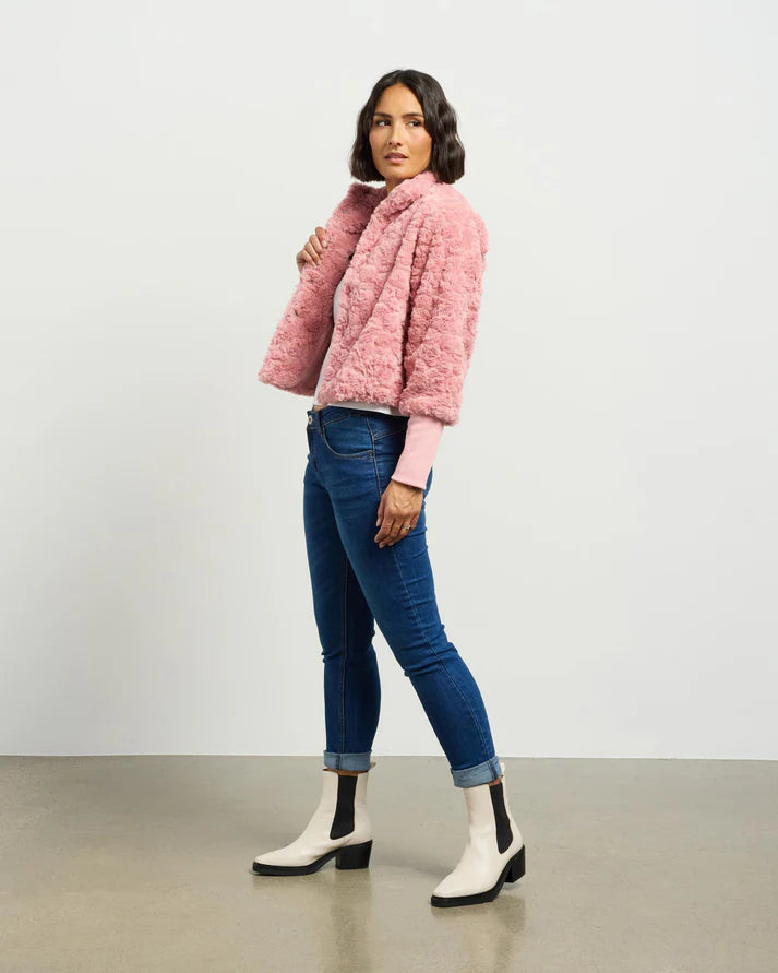 Vintage Fur Jacket Blush