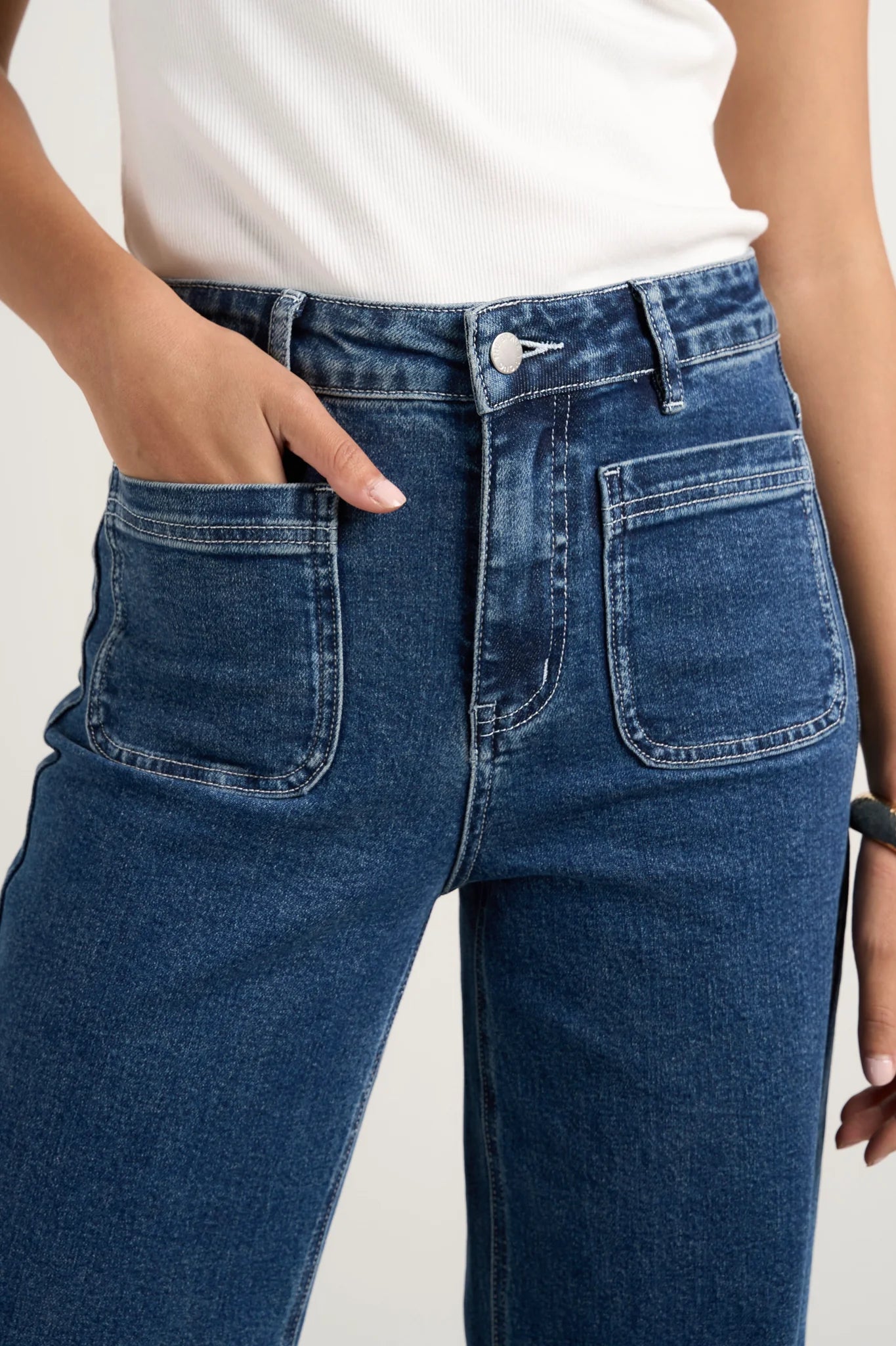Zoey Mineral Blue Wide leg jean