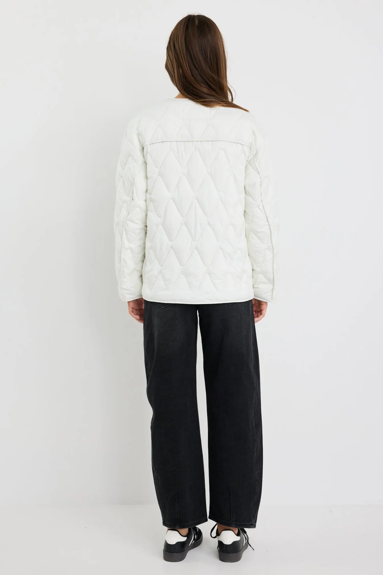 Frankly Ecru Boxy Puffer Jacket