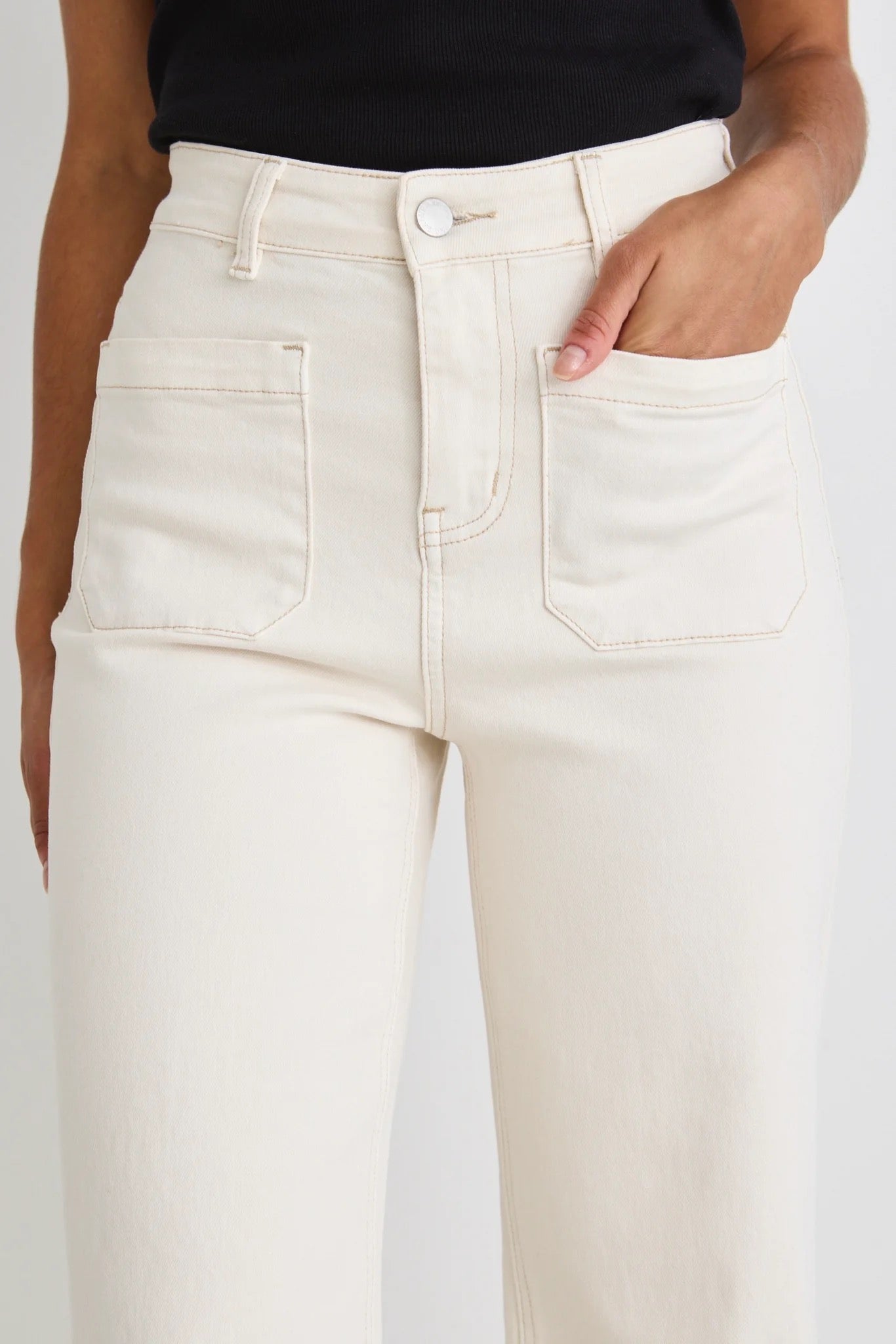 Zoey Ecru High rise Jean