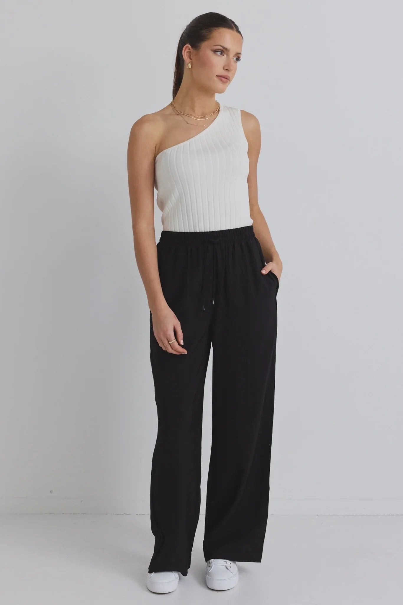 Townie Onyx Velvet Stripe Pant