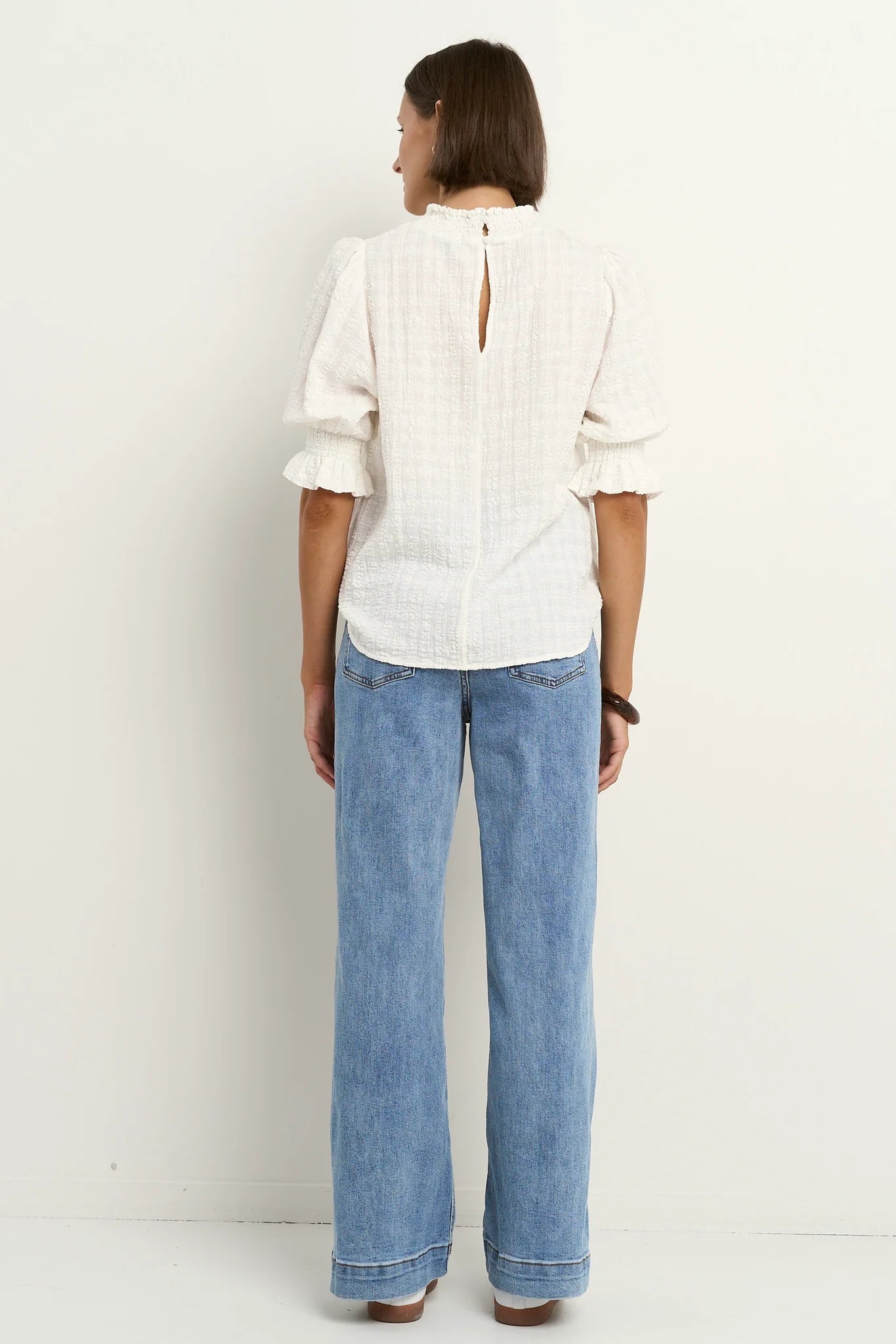Influential Ivory Texture Top