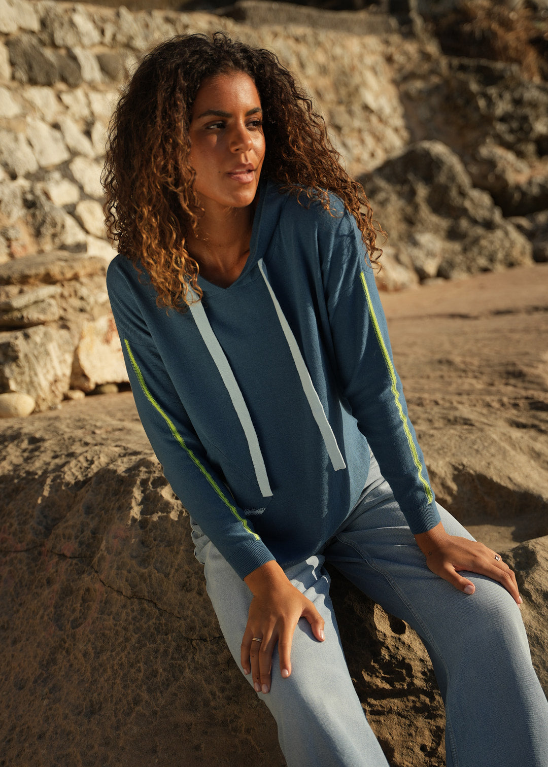 Hooded Jumper Indigo