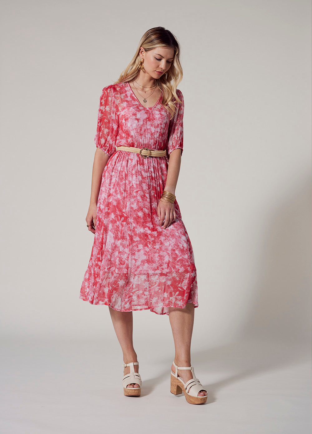 Arezzo Midi Dress Watermelon