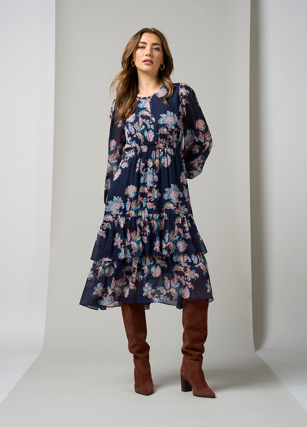 Chelsea Dress Indigo Multi