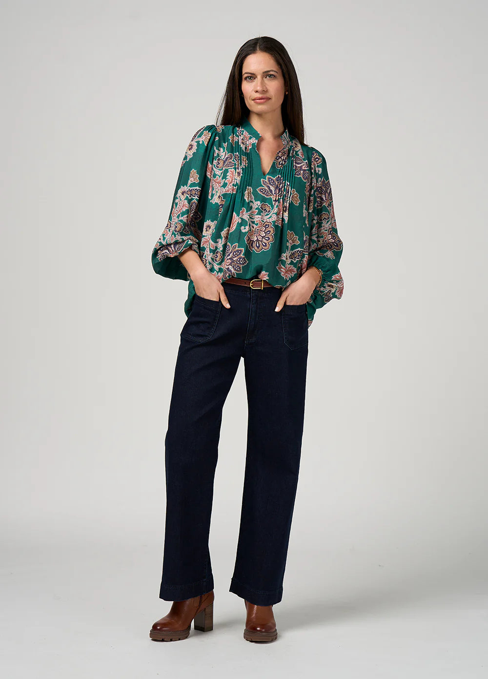 Versailles Blouse Evergreen