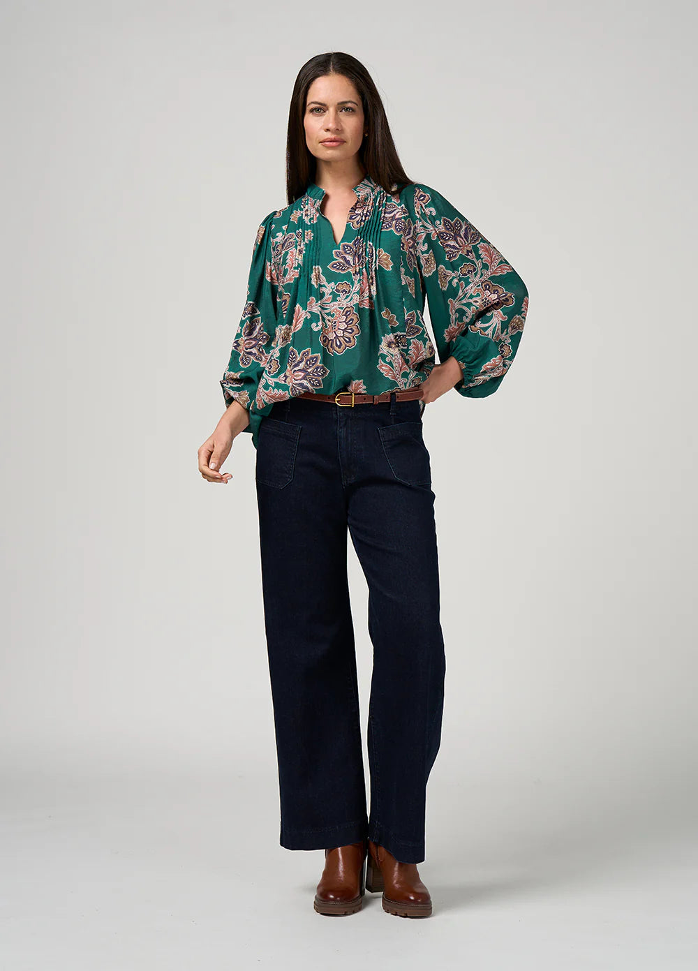 Versailles Blouse Evergreen