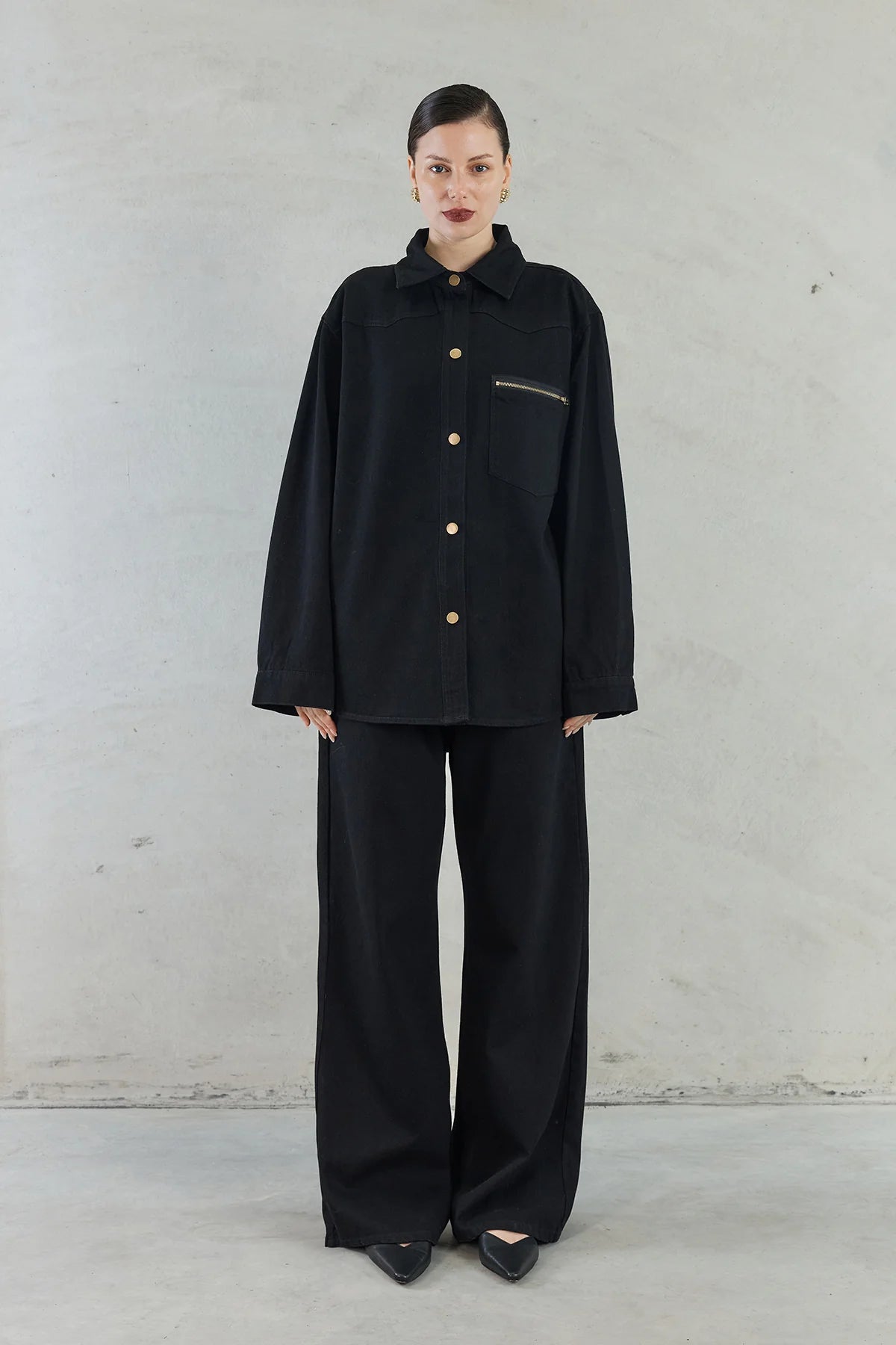Josefina Denim Shirt Black