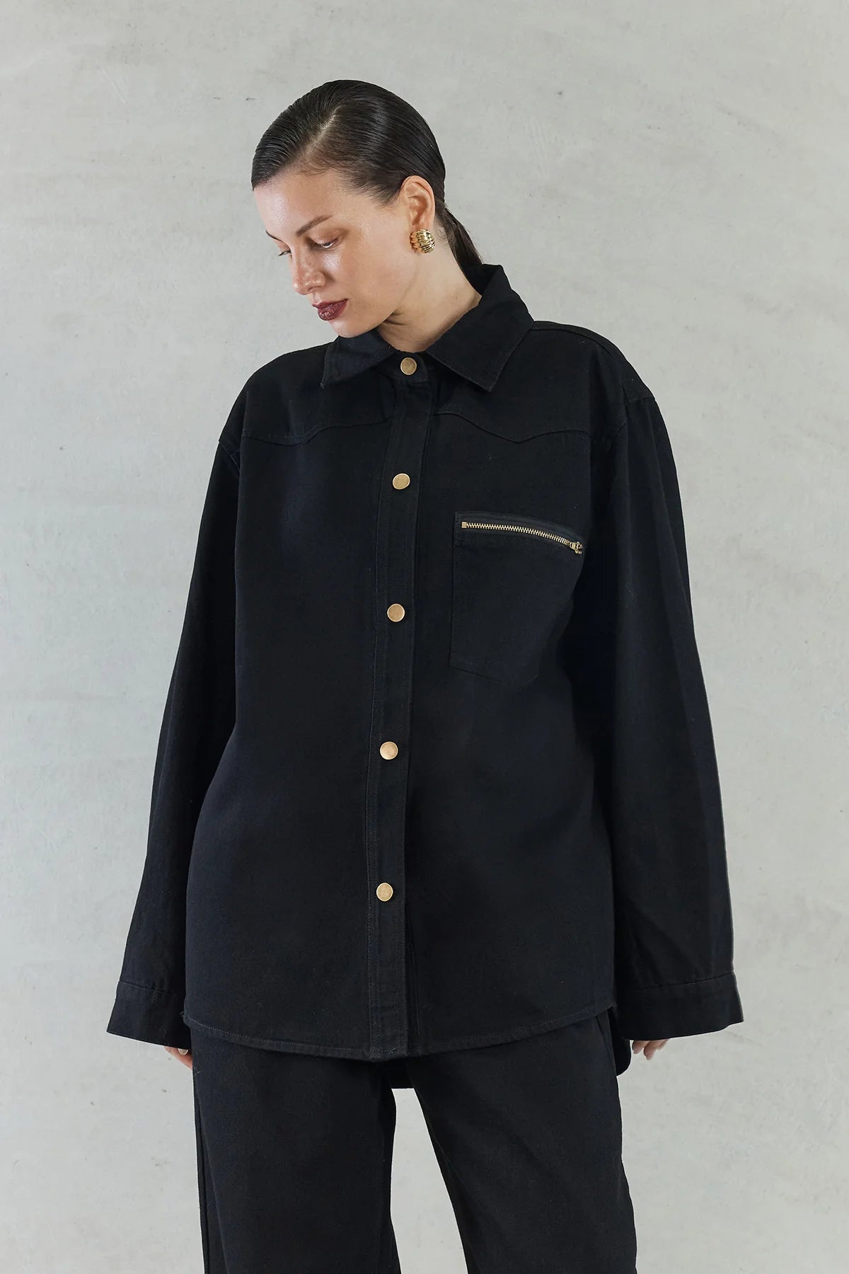 Josefina Denim Shirt Black