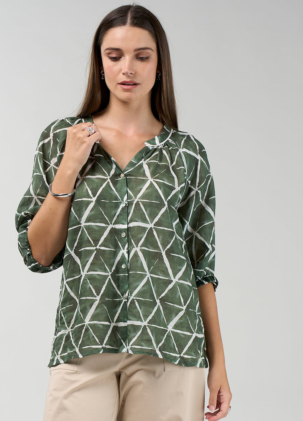 Prism blouse khaki