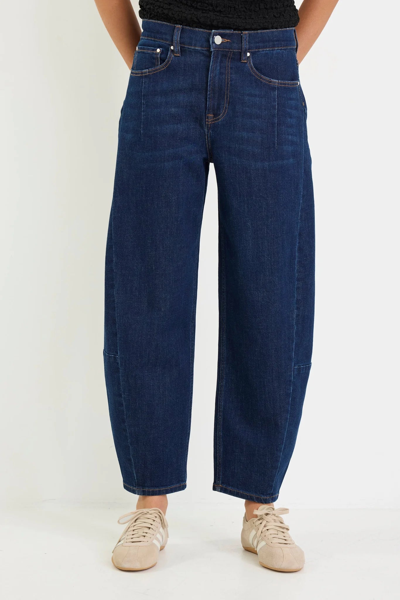 Graduate Dark Blue Barrel Jean