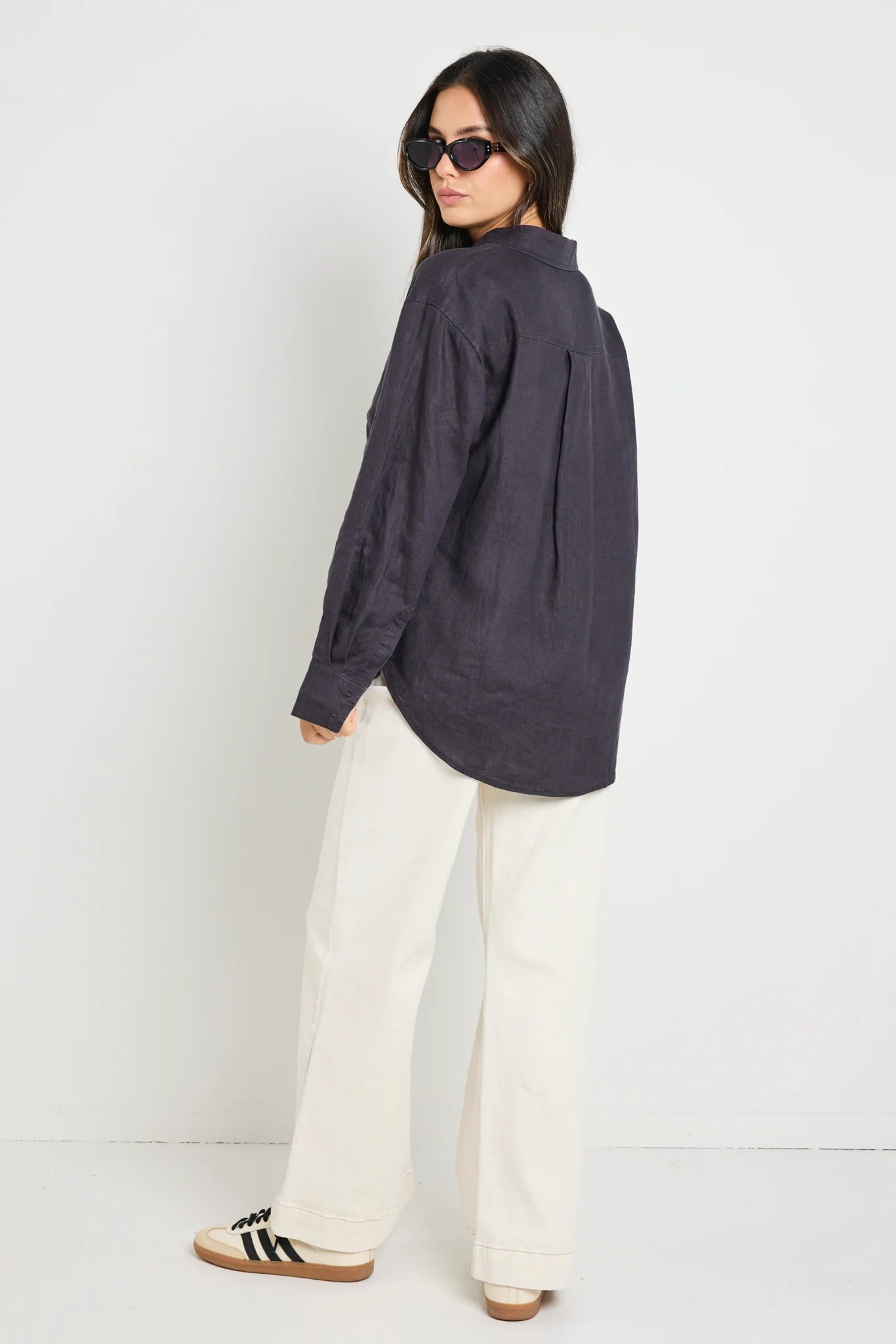 Optimum Charcoal Linen Classic Shirt