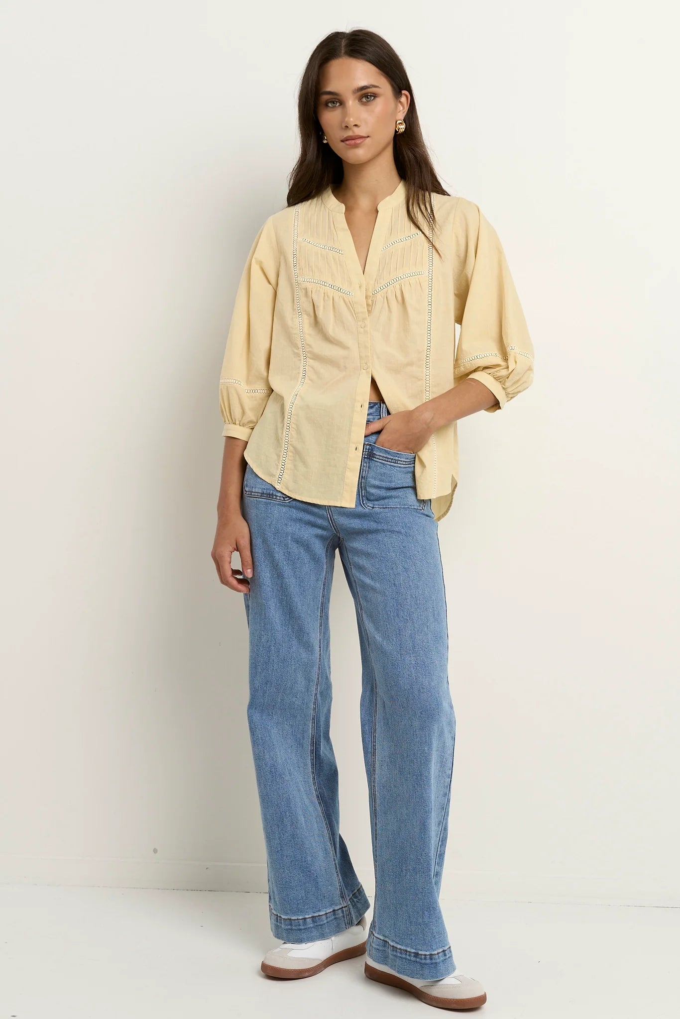 Ornamental Butter Lace Shirt