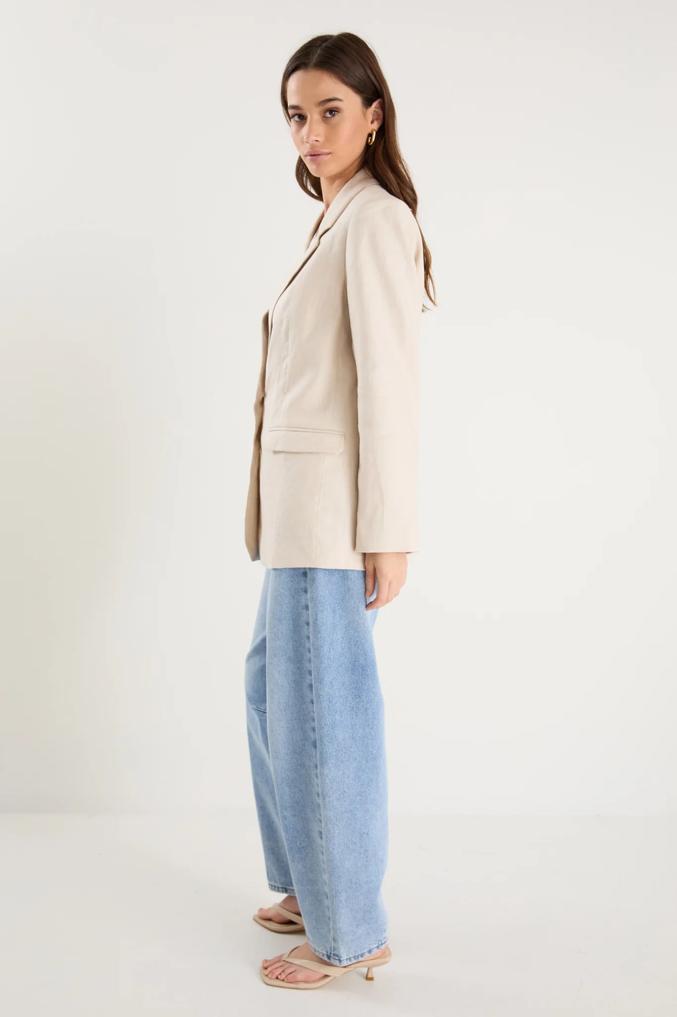 Pillar Cream Linen Blazer