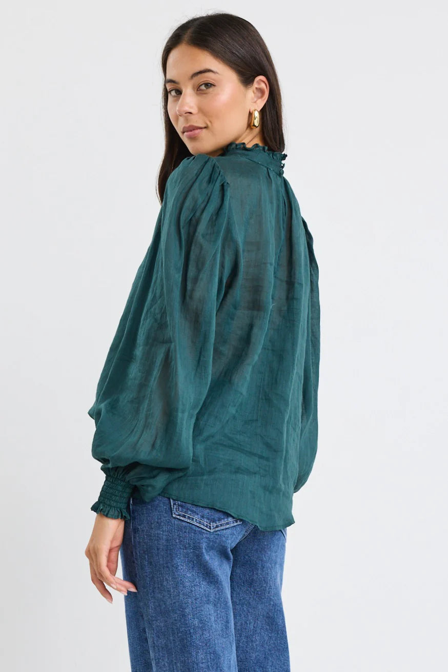 Poet Forest Long Sleeve High Neck Top